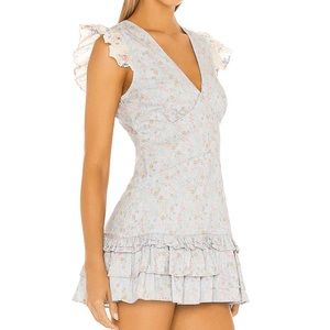 Love shack fancy blue Arthur dress size 2